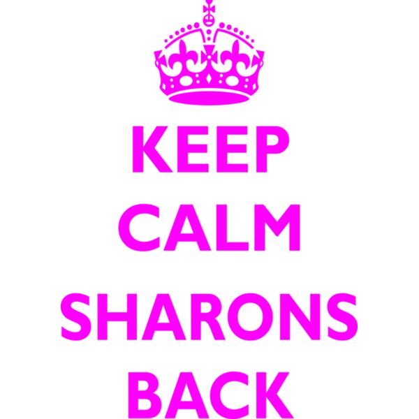 1016 KeepCalmSharonsBack Pink Thumbnail